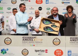 Peio García Aminao, premiado por su defensa del pintxo y del pintxo donostiarra
