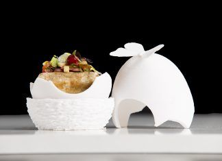 Metamorfosis, un pintxo de redondo de ternera y frutas